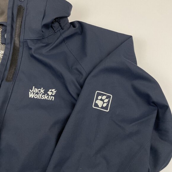 Jack Wolfskin Texapore Jacket Women’s M Shell Rain Full Zip Mesh Lined Navy - Picture 11 of 13